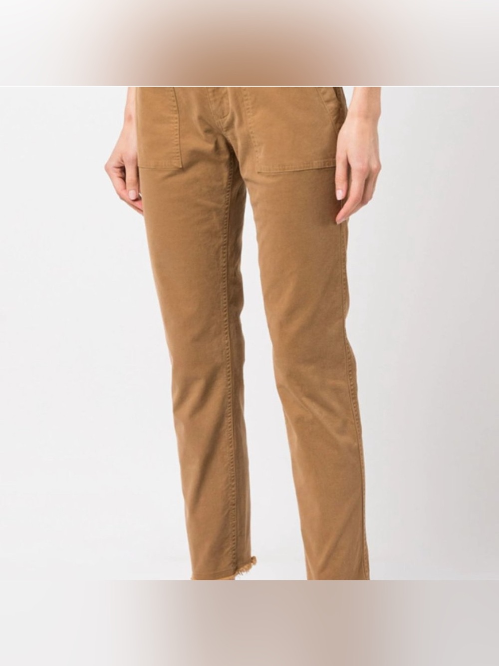 Nili Lotan Jenna Corduroy Pant with Raw Hem Sz 8